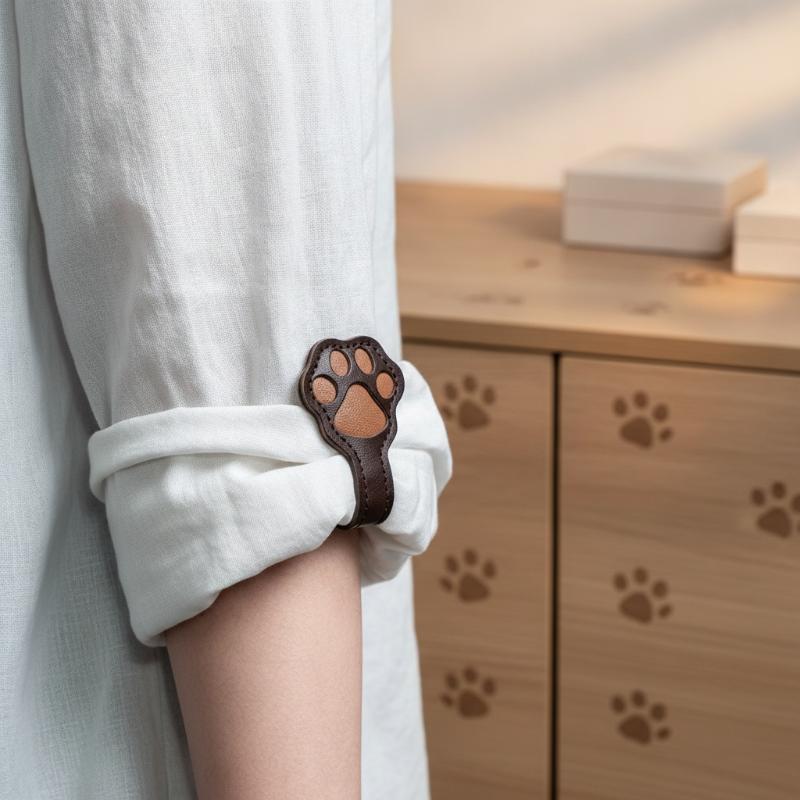 Leather Work - คลิปหนีบเอกสารหนังพรีเมียม 2 ชิ้น พร้อมแม่เหล็กแรงสูง ดีไซน์กันลื่น เหมาะสำหรับงานออฟฟิศ