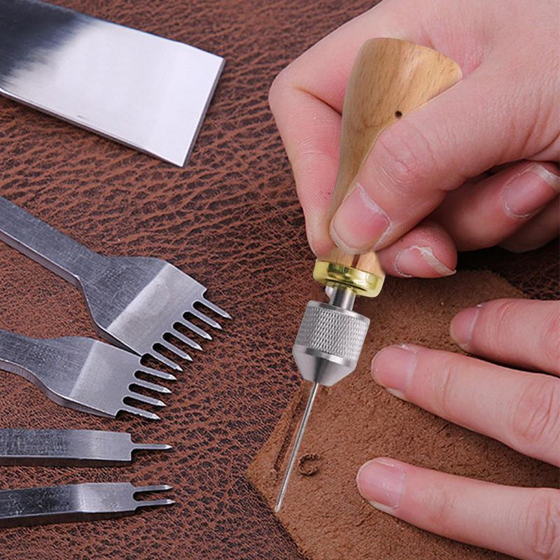 Leatherwork Repairs - ชุดเครื่องมืองานหนัง อุปกรณ์ซ่อมเบาะ เข็มเย็บผ้า อุปกรณ์เย็บผ้า สำหรับผู้เริ่มต้น ผู้ใหญ่