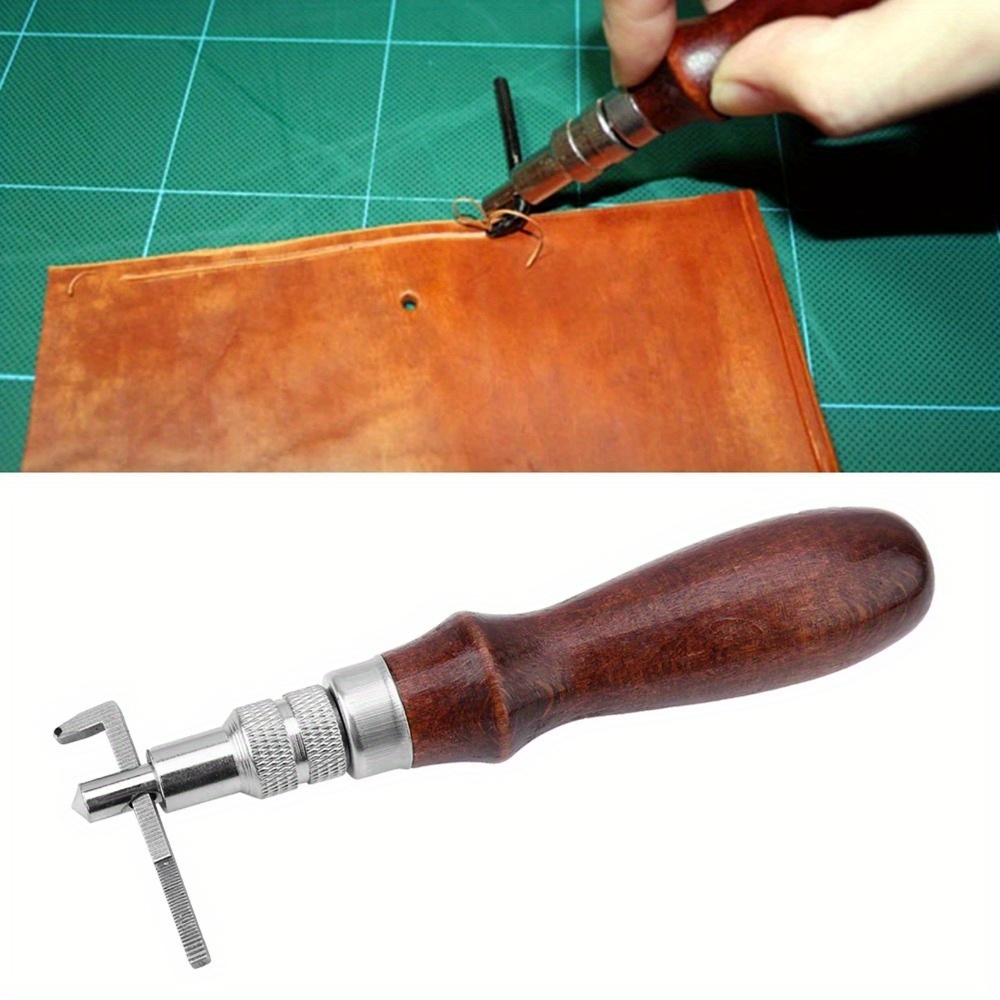 Leatherwork Accessories - เครื่องมือทำร่องหนังแบบปรับได้ 1 ชิ้น สำหรับงานฝีมือหนัง DIY