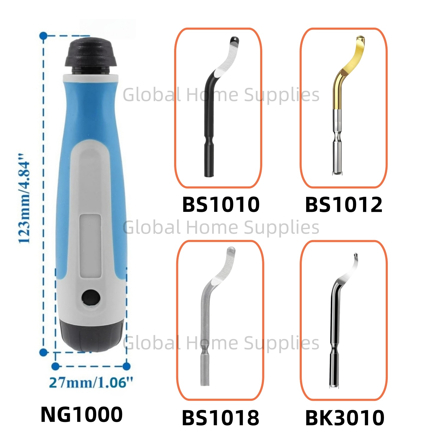 Swivel Knife Tool - มือขัดชุดเครื่องมือ 4PCS 360 องศาหัวหมุนสูงเกรดใบมีดหมุน NB1000 RB1000