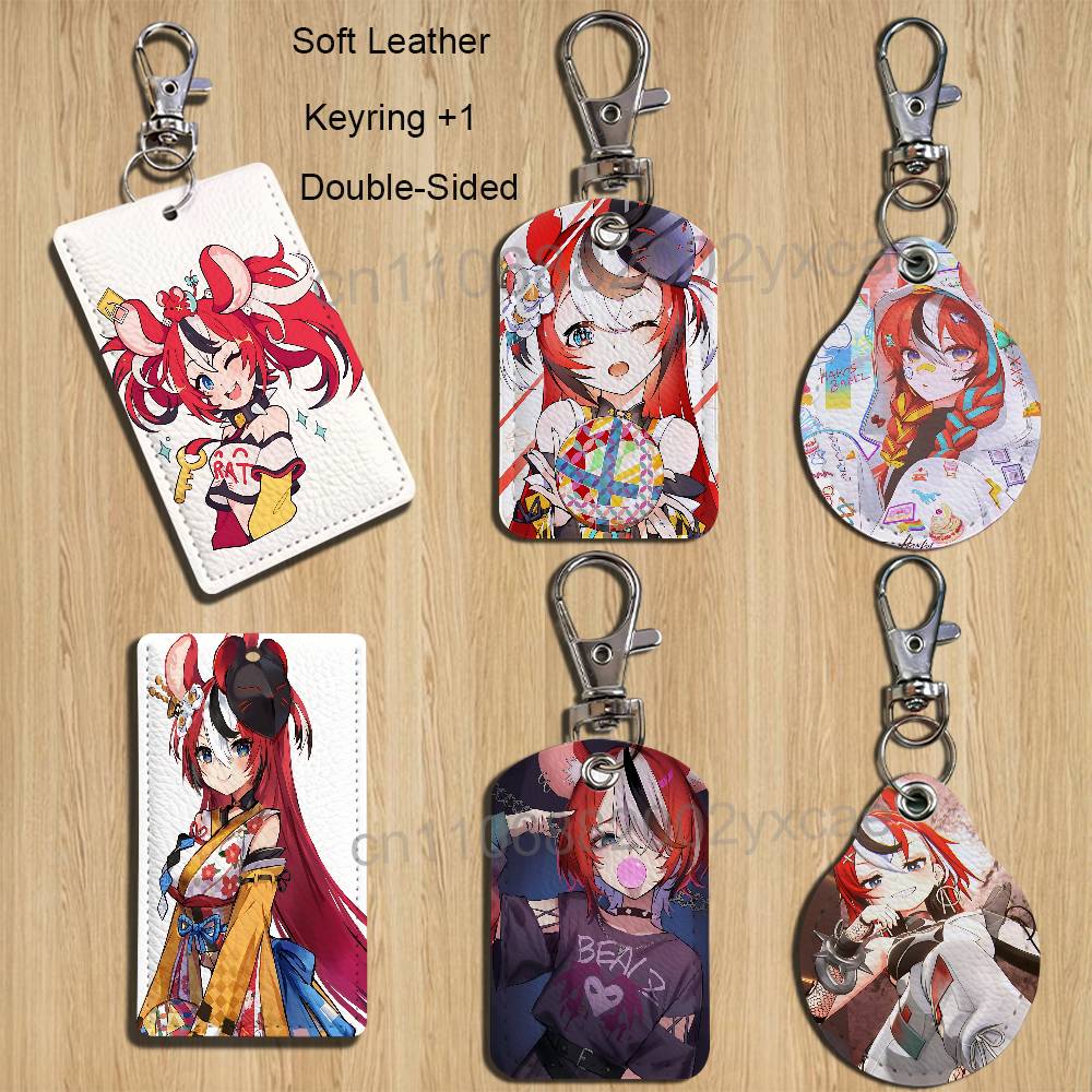 Leather Work - ที่ใส่บัตรน่ารัก Hakos Baelz Takodachi สำหรับใส่บัตรธนาคาร บัตรทำงาน