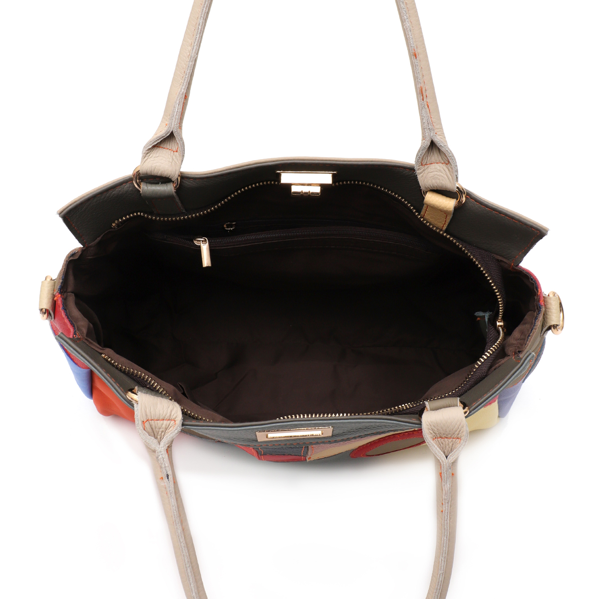 SC Chic สีสันสดใสจริงหนังเรขาค - Leather Work Handbag บทวิจารณ์และราคา