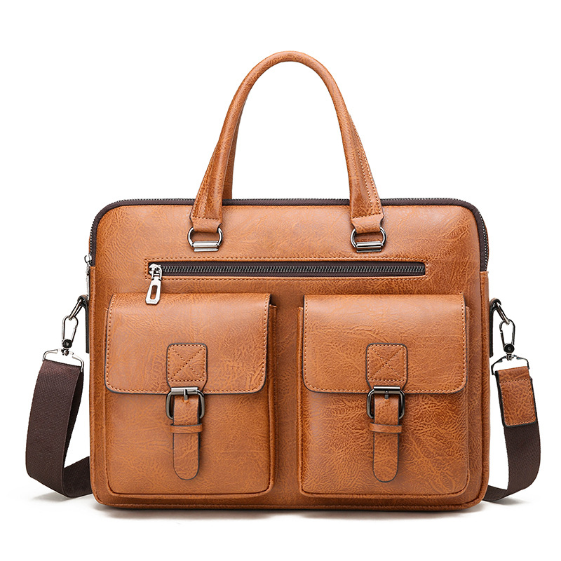กระเป๋าใส่เอกสารทางธุรกิจของผู - Leather Work Laptop Bag บทวิจารณ์และราคา