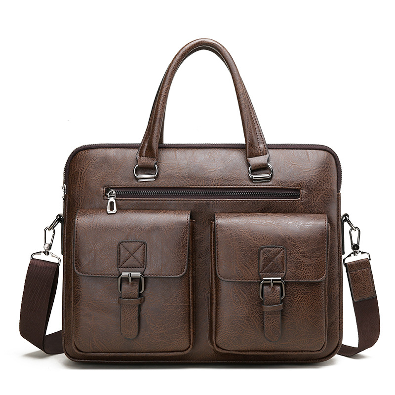 กระเป๋าใส่เอกสารทางธุรกิจของผู - Leather Work Laptop Bag บทวิจารณ์และราคา