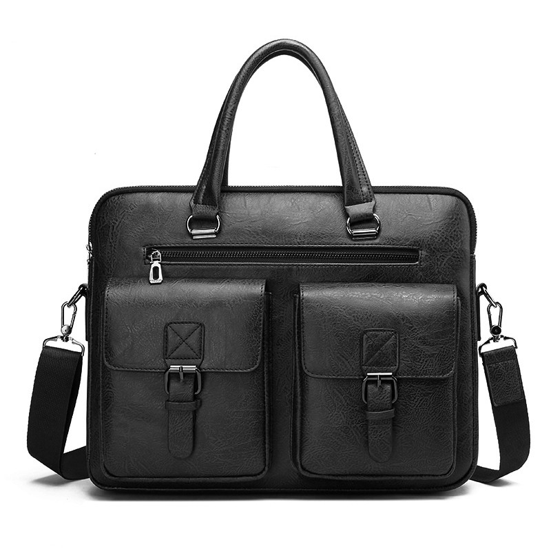 กระเป๋าใส่เอกสารทางธุรกิจของผู - Leather Work Laptop Bag บทวิจารณ์และราคา