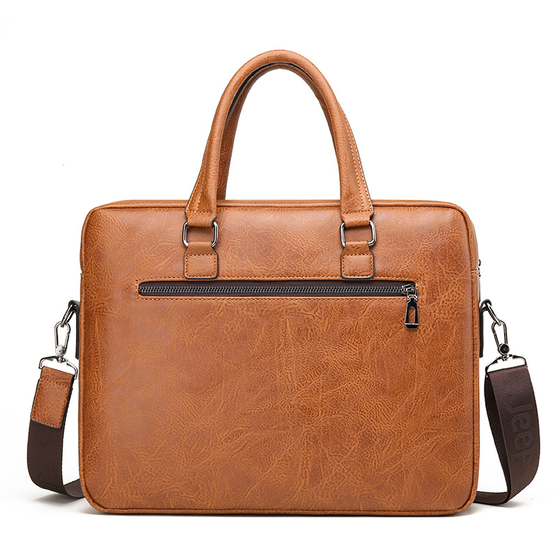 กระเป๋าใส่เอกสารทางธุรกิจของผู - Leather Work Laptop Bag บทวิจารณ์และราคา