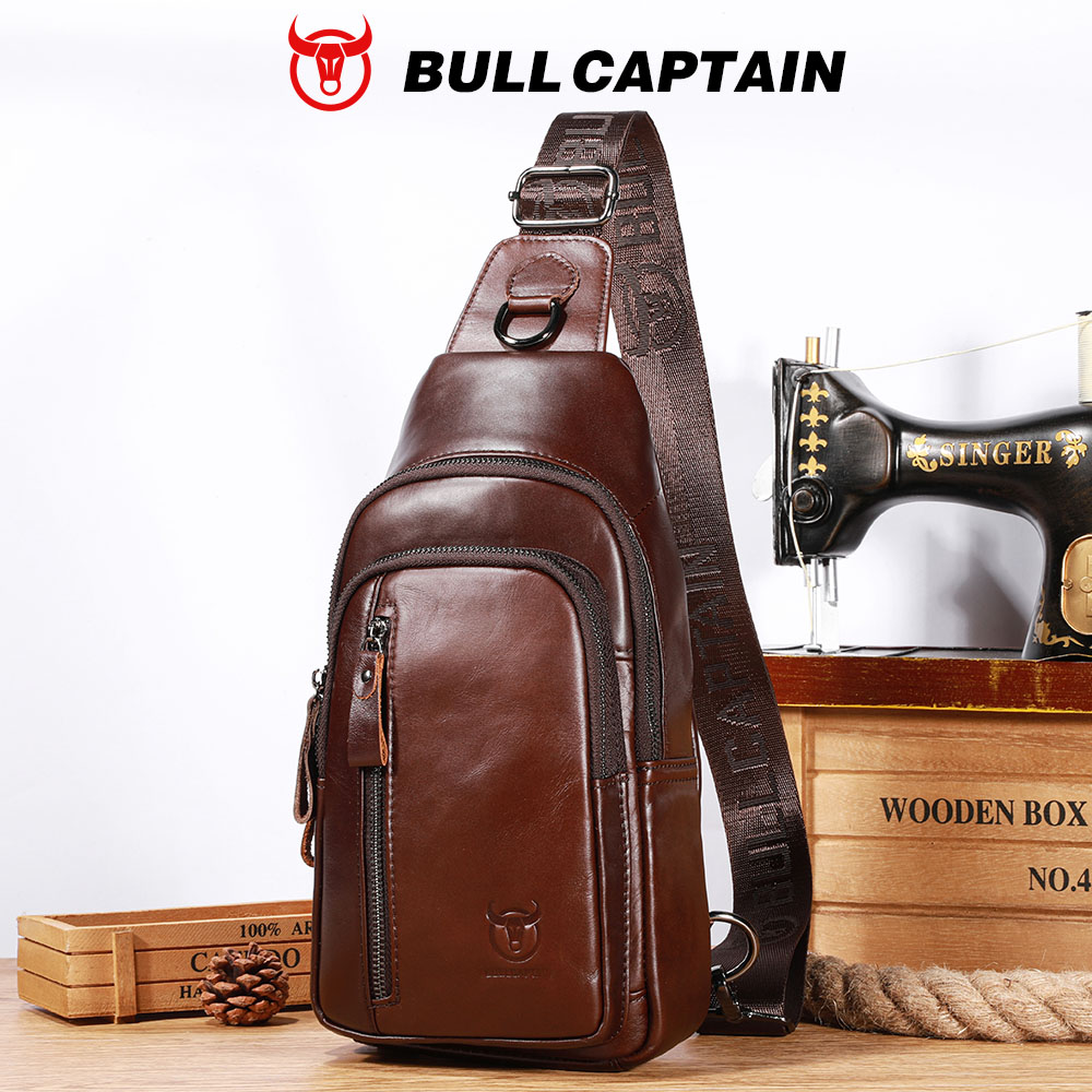 กระเป๋าหนังแท้ BULLCAPTAIN กระ - Leather Work Laptop Bag บทวิจารณ์และราคา