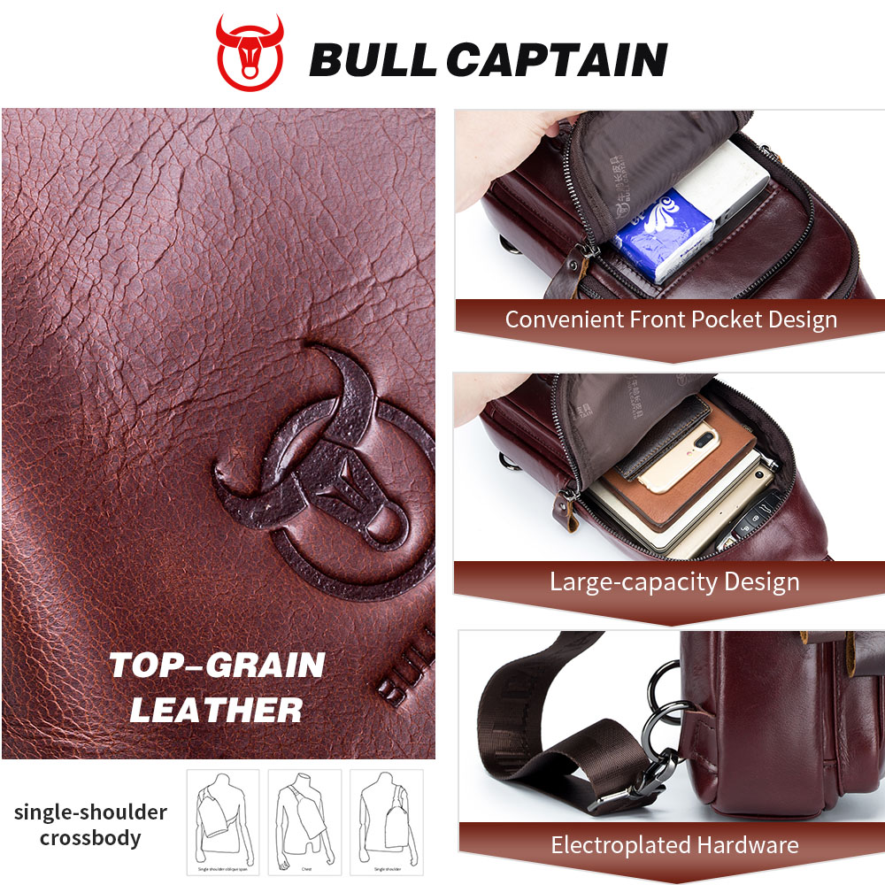 กระเป๋าหนังแท้ BULLCAPTAIN กระ - Leather Work Laptop Bag บทวิจารณ์และราคา