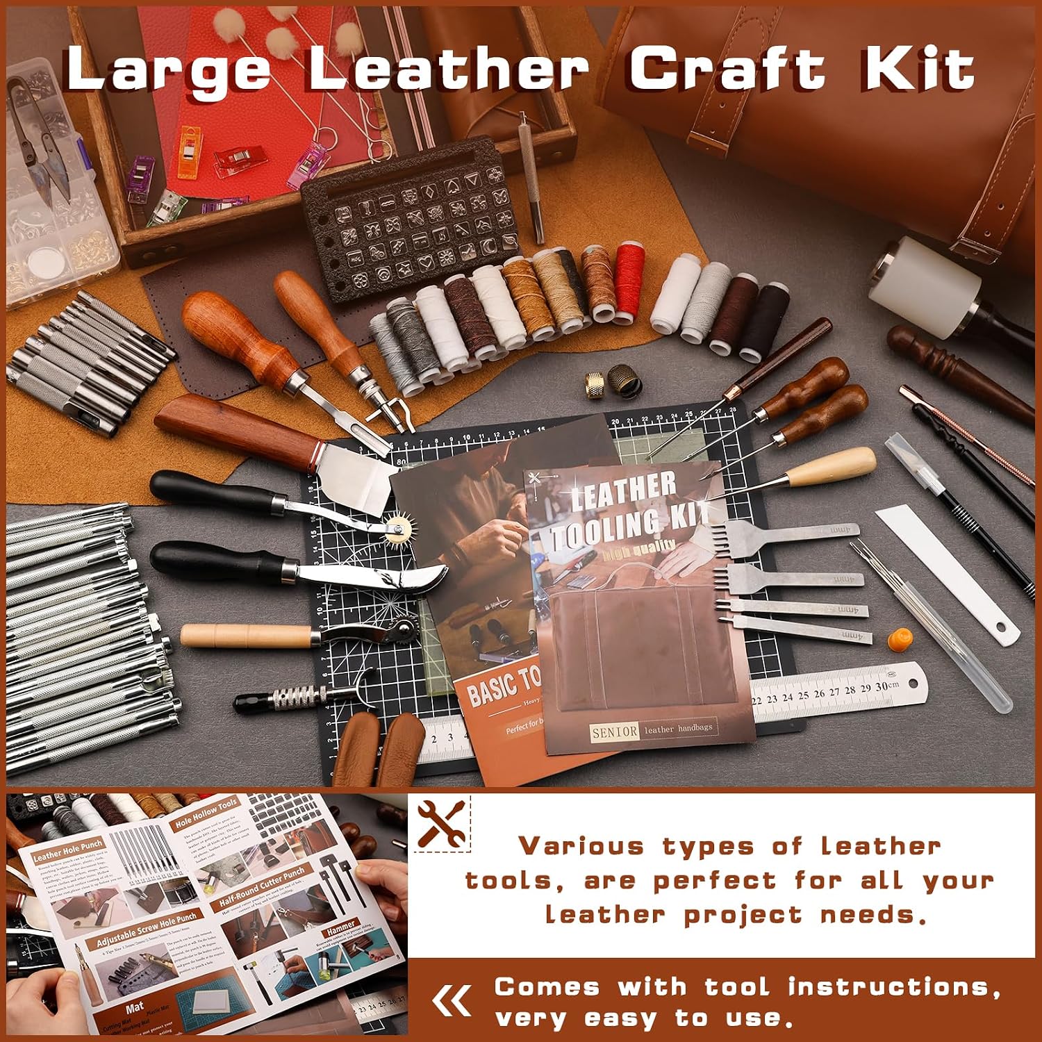 ชุดเครื่องมือหนัง ชุดอุปกรณ์งา - Leather Work บทวิจารณ์และราคา