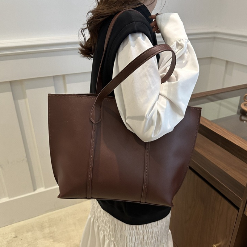 กระเป๋าสะพายไหล่หนังเทียมสไตล์ - Leather Work Laptop Bag บทวิจารณ์และราคา
