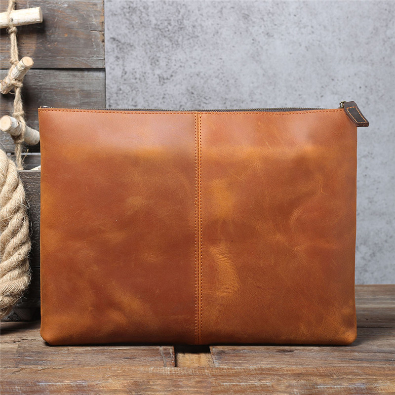 กระเป๋าคลัทช์หนังแท้ทำมือสไตล์ - Leather Work Laptop Bag บทวิจารณ์และราคา