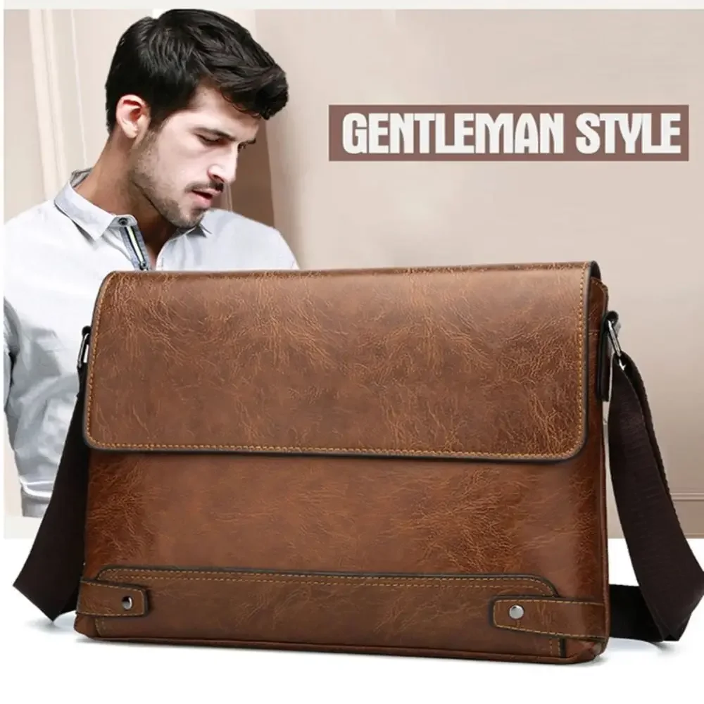 กระเป๋าเอกสารสำหรับผู้ชายกระเป - Leather Work Laptop Bag บทวิจารณ์และราคา