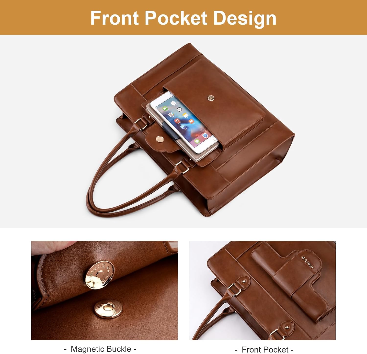 MOSISO กระเป๋าใส่แล็ปท็อปสำหรั - Leather Work Laptop Bag บทวิจารณ์และราคา