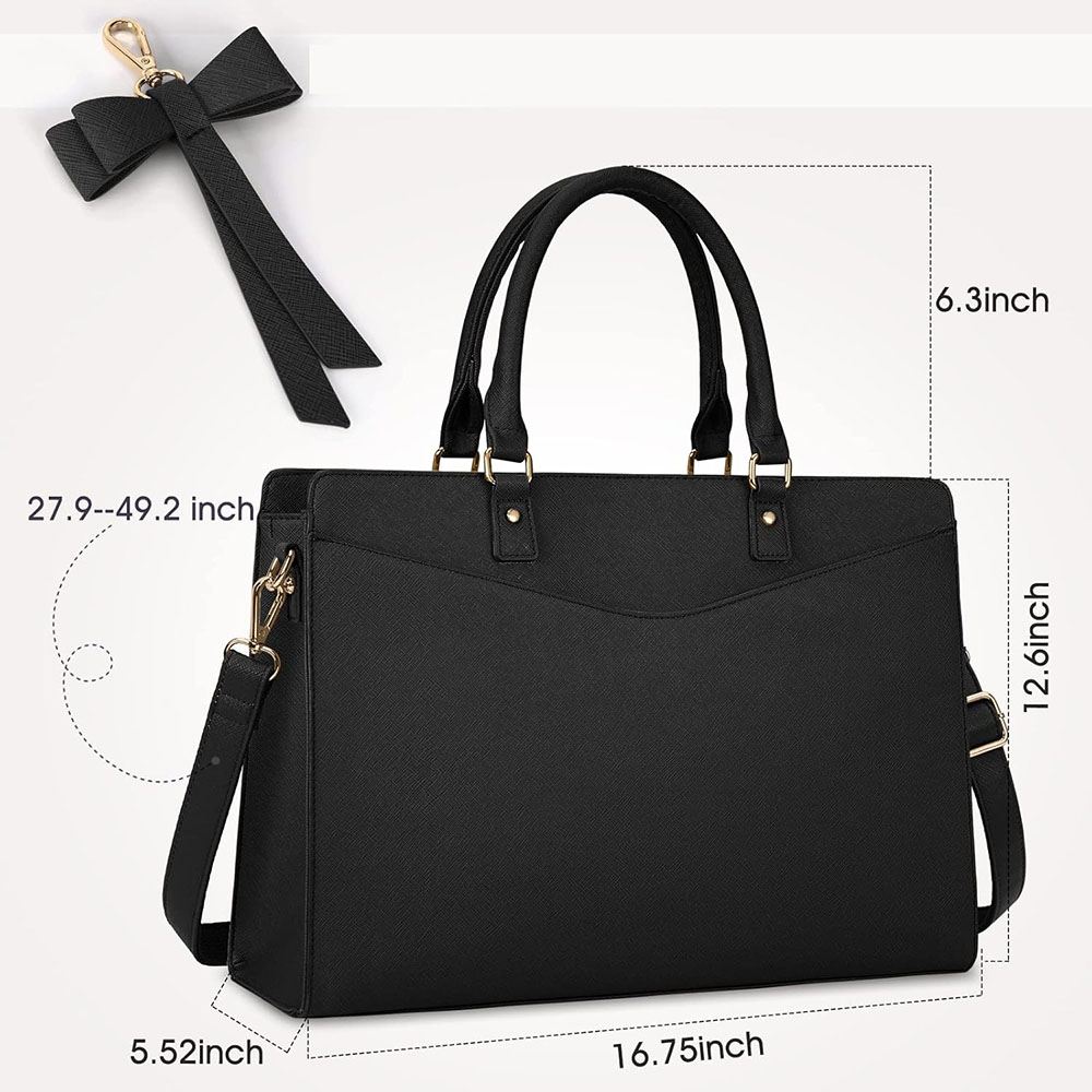 กระเป๋าแล็ปท็อปสำหรับผู้หญิง 1 - Leather Work Laptop Bag บทวิจารณ์และราคา