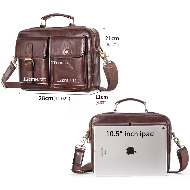 ยี่ห้อใหม่ Cowhide หนัง Messen - Leather Work Handbag บทวิจารณ์และราคา