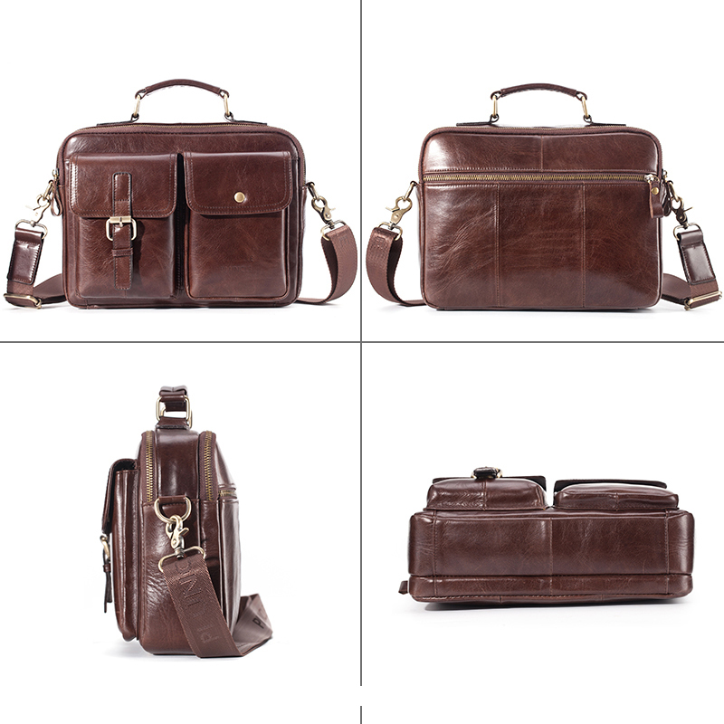 ยี่ห้อใหม่ Cowhide หนัง Messen - Leather Work Handbag บทวิจารณ์และราคา