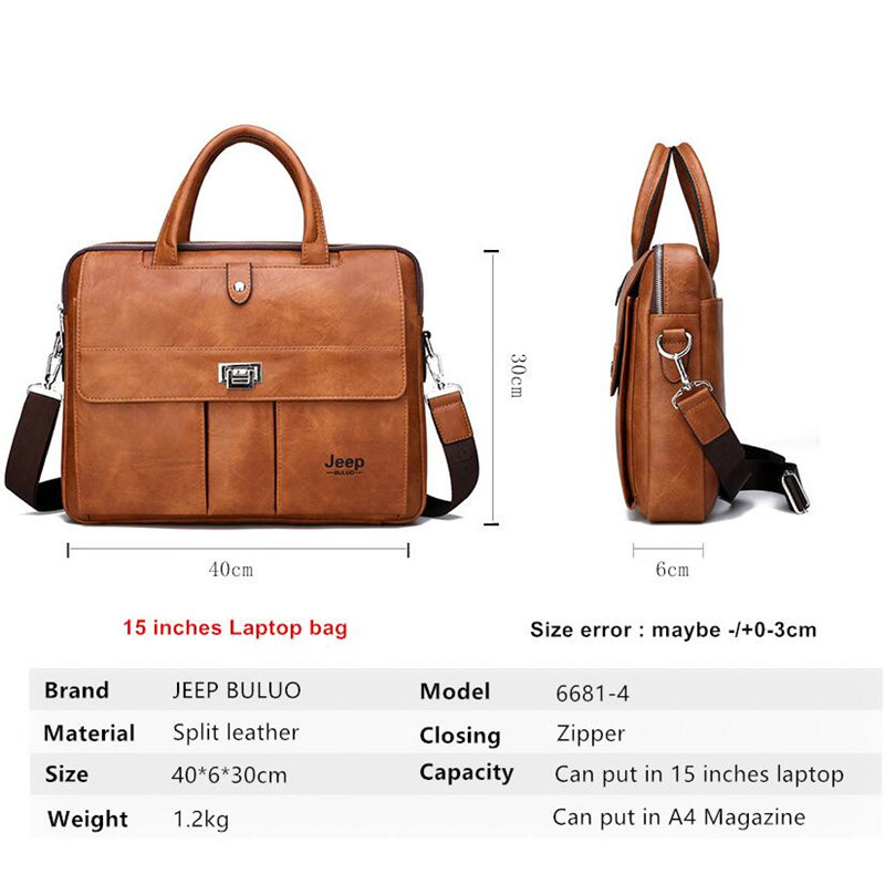 กระเป๋าเอกสารหนังสำหรับผู้ชาย  - Leather Work Handbag บทวิจารณ์และราคา