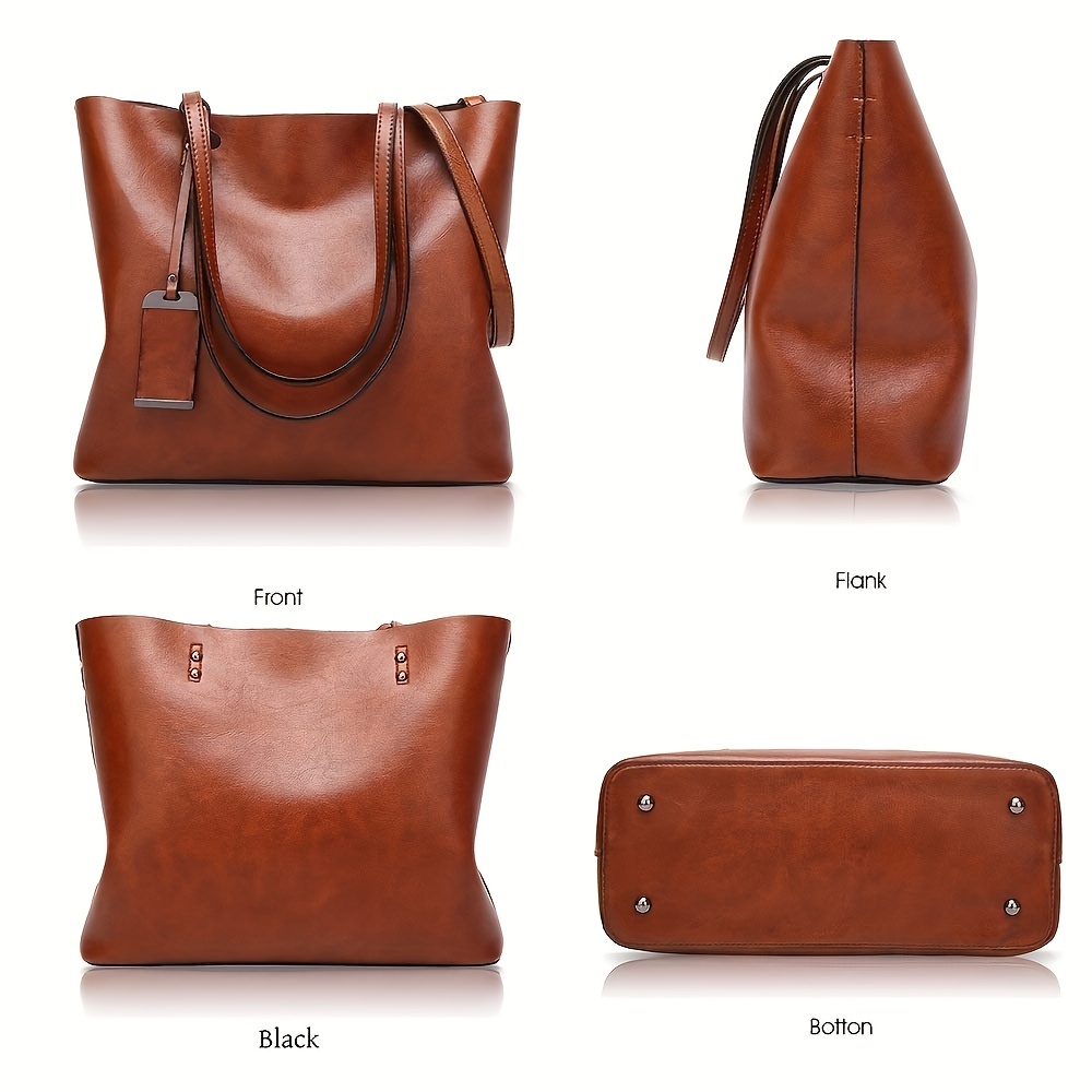 กระเป๋าหนังผู้หญิงย้อนยุคแฟชั่ - Leather Work Handbag บทวิจารณ์และราคา