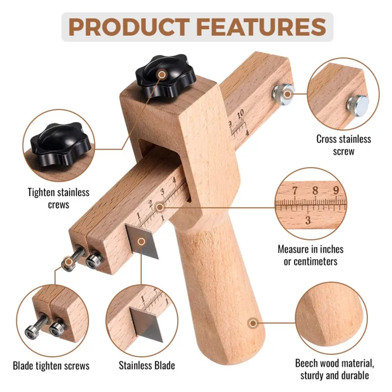 เครื่องตัดสายหนังแบบปรับได้ใหม - Leatherwork Accessories บทวิจารณ์และราคา