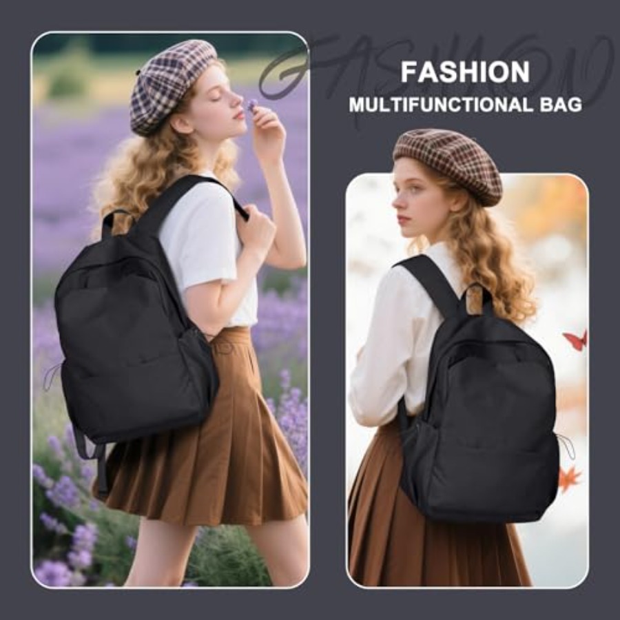 กระเป๋าเป้สะพายหลังสีดำสำหรับผ - Leather Work บทวิจารณ์และราคา