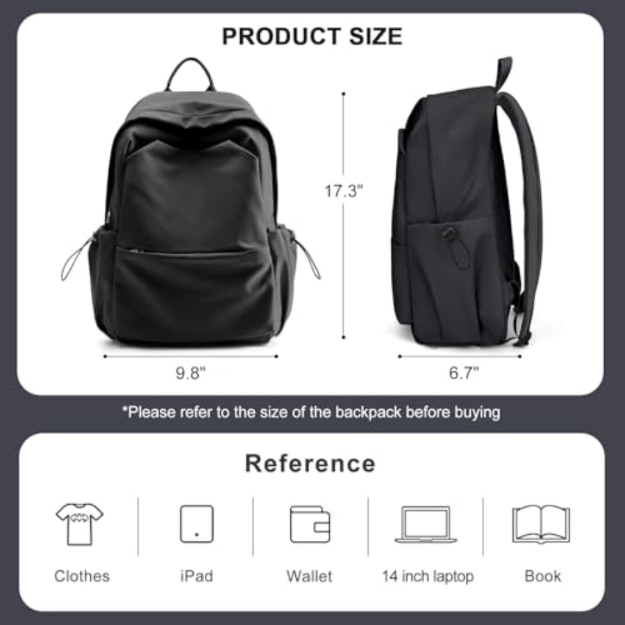 กระเป๋าเป้สะพายหลังสีดำสำหรับผ - Leather Work บทวิจารณ์และราคา